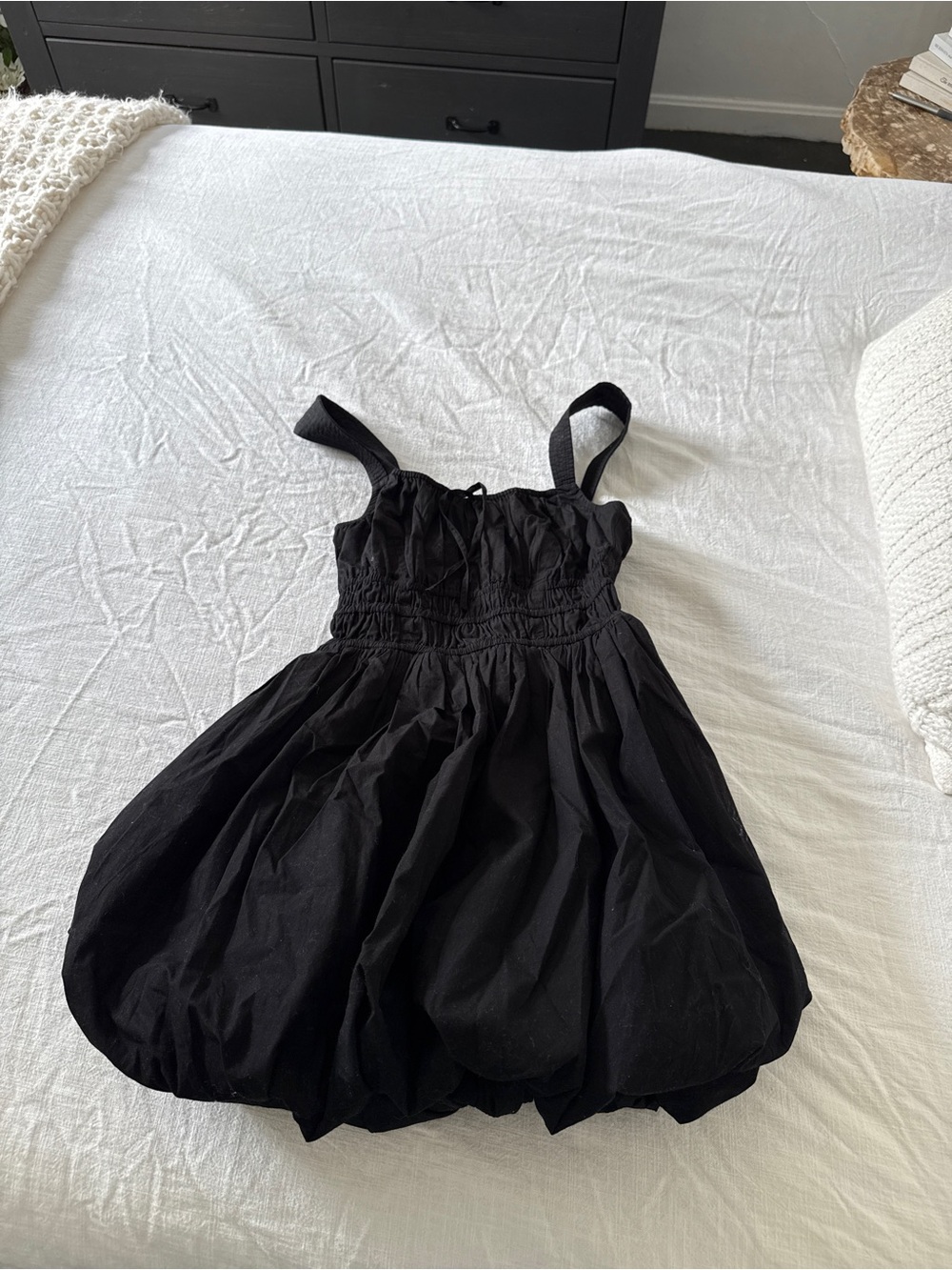 Aritiza Black Bubble Hem Sundress by Sunday Best Size XS